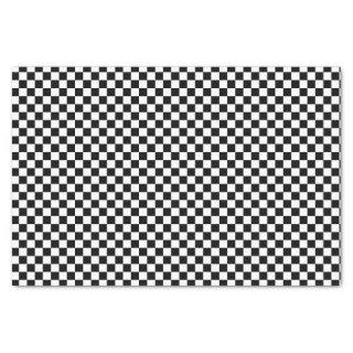 Black And White Checkered Board Pattern Tissue Paper