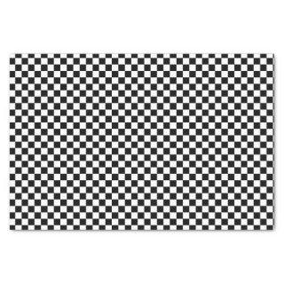 Black And White Checkered Board Pattern Tissue Paper