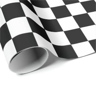 Black And White Checkered Board Pattern