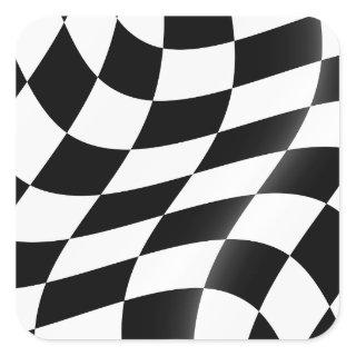 Black And White Checkered Flag Stickers