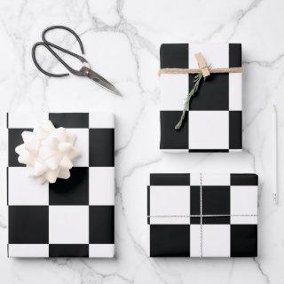 Black and White Checkered Pattern  Sheets