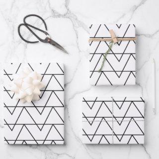 Black and White Chevron Stripe Pattern  Sheets