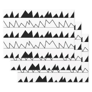 Black and White Chevron Stripes Pattern     Sheets