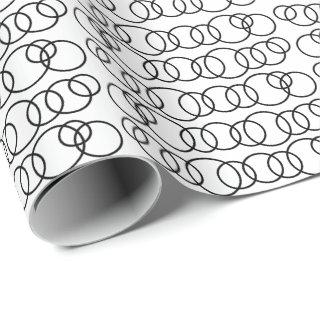 Black and White Circles Geometric Pattern