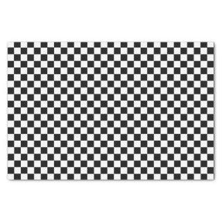 Black and White Classic Checkerboard by STaylor Tissue Paper