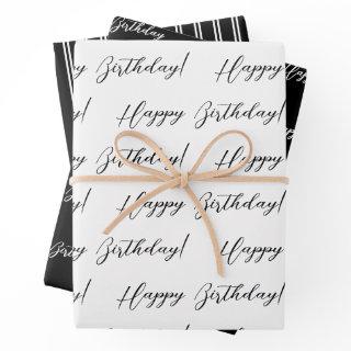Black and White Classy Birthday   Sheets