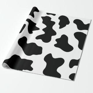 Black And White Cow Spots Fur Print