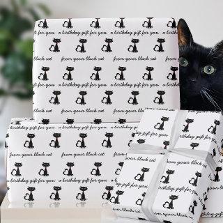 Black and White Custom Cat Birthday