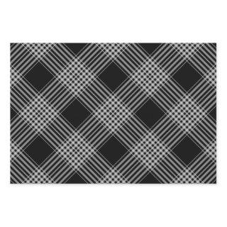 Black and white diagonal plaid  shee