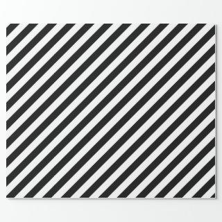 Black And White Diagonal Stripes Pattern