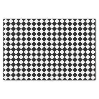 Black And White Diamond Pattern by Shirley Taylor Tissue Paper