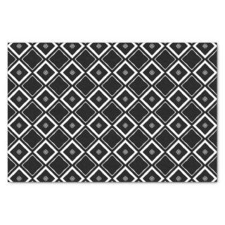 Black and White Diamond Pattern Tissue Paper