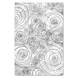 Black and White Doodle Art Tissue Paper