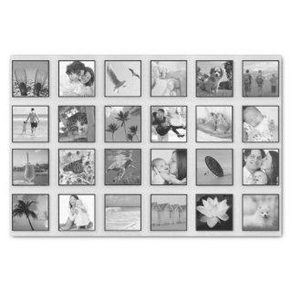Black and White Filtered Photo Collage Tissue Paper