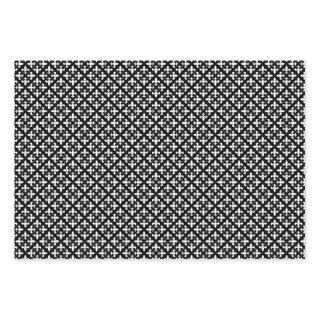 Black and White Fleur De Lis Vintage Tile Pattern  Sheets