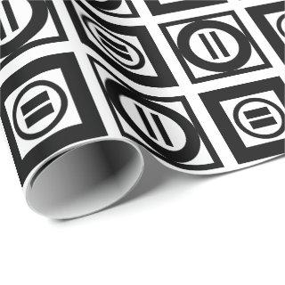 Black and White Geometric Equal Sign Pattern