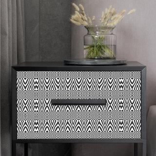Black And White Geometric Mosaic Optical Illusion Tissue Paper