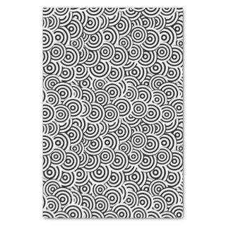 Black and White Geometric Swirl Print Tissue Paper