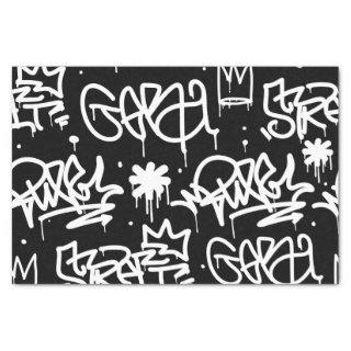 Black and White Graffiti pattern Tissue Paper