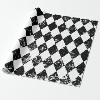 Black and White Harlequin Decoupage Poster