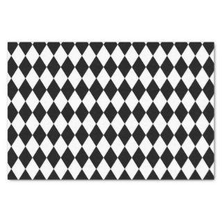 Black and White Harlequin Pattern Tissue Paper