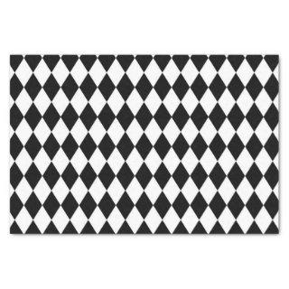 Black and White Harlequin Pattern Tissue Paper