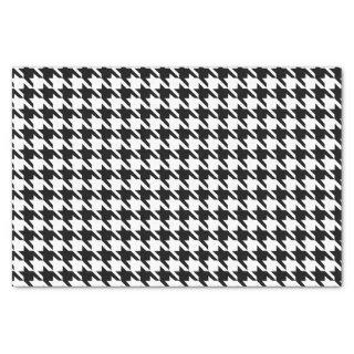 Black and White Houndstooth Pattern Tissue Paper