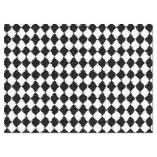 Black and White Jester Harlequin Tissue Paper