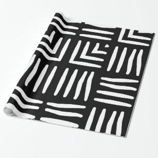 Black and White Large Weave Pattern