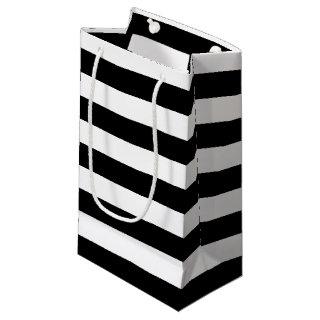 Black and White Lines Stripes Pattern Small Gift Bag