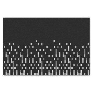 Black and White Matrix Patterned Design Tissue Paper