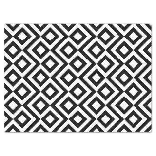 Black and White Meander Tissue Paper