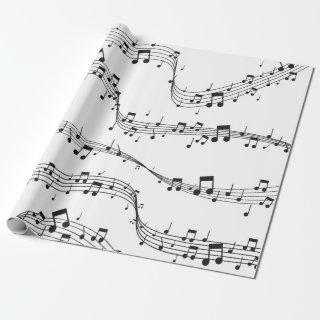 Black and White music note Pattern musician