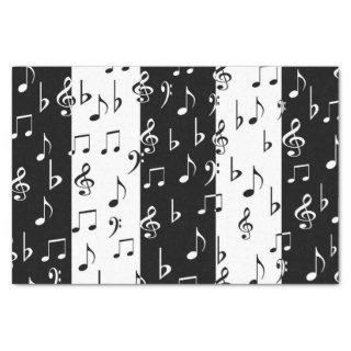 Black and White Music Notes - Tissue Paper