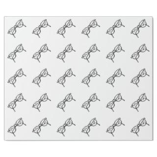 BLACK AND WHITE NERD GLASSES PATTERN