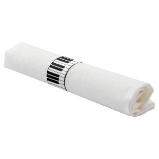 Black and white piano keys custom napkin bands