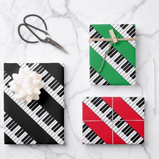 Black and white piano keys  sheets