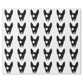 BLACK AND WHITE PIT BULL TERRIER PATTERN