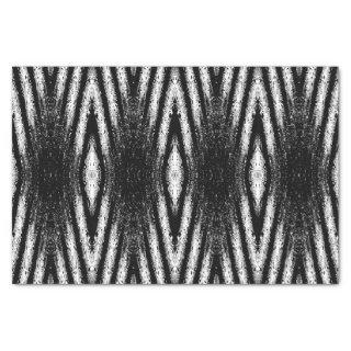 Black and White Rippled Diamond Tissue Paper