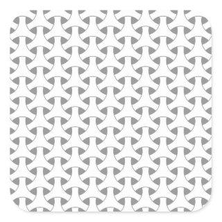 Black and white seamless geometric square sticker