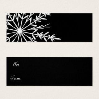 Black and White Snowflake Gift Tags