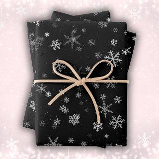 Black and White Snowflake Pattern Holiday  Sheets