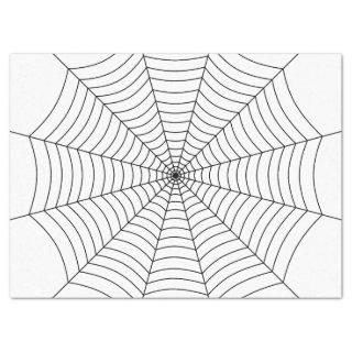 Black and White spider web Halloween pattern Tissue Paper