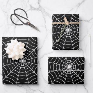 Black and White spider web Halloween pattern  Sheets