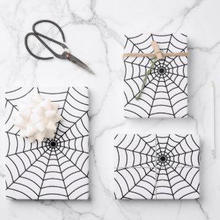 Black and White spider web Halloween pattern  Sheets