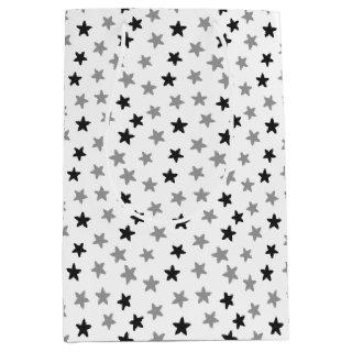 Black and White Stars Medium Gift Bag