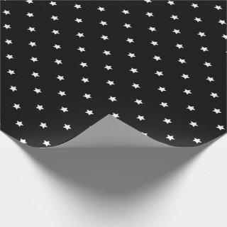 Black And White Stars Polka Dot Pattern