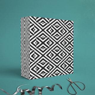 Black and White Striped Op Art Geometric Pattern