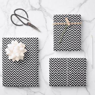 Black and White Vintage Chevron Stripes  Sheets