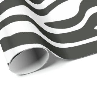 Black and White Zebra Colorful Retro Animal Print